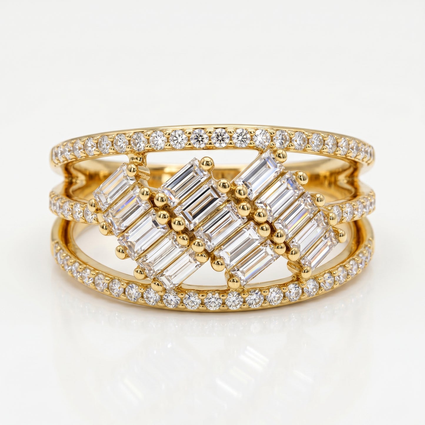 1.50ct Lab Grown Diamond Baguette Ring, Statement Diamond Ring