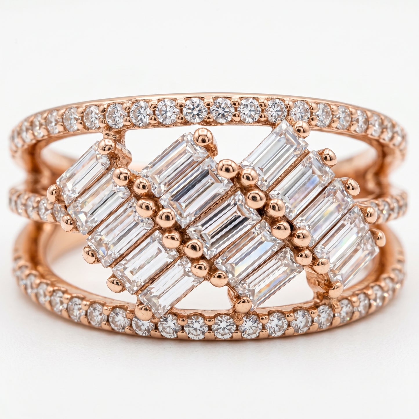 1.50ct Lab Grown Diamond Baguette Ring, Statement Diamond Ring