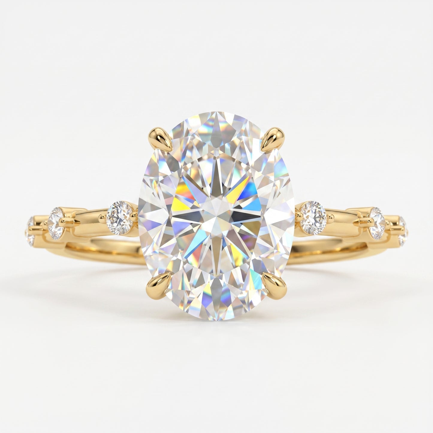 2.00ct Oval Cut Moissanite Engagement Ring
