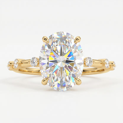 2.00ct Oval Cut Moissanite Engagement Ring