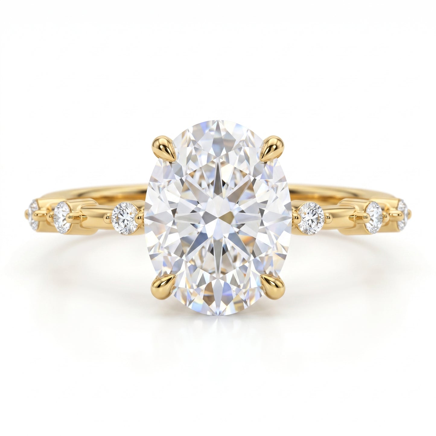 2.00ct Oval Cut Moissanite Engagement Ring