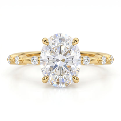 2.00ct Oval Cut Moissanite Engagement Ring