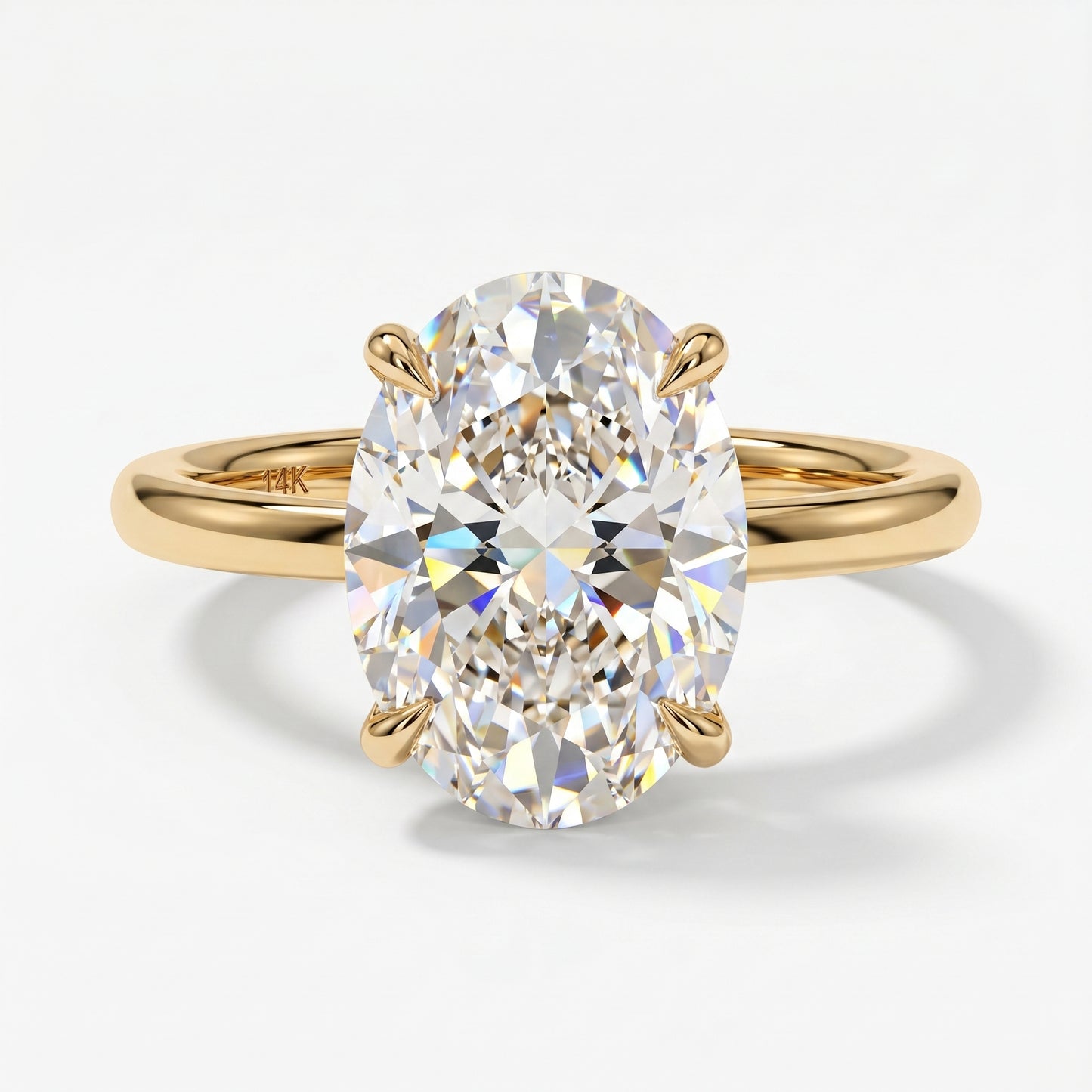 2.00ct Oval Cut Moissanite Engagement Ring
