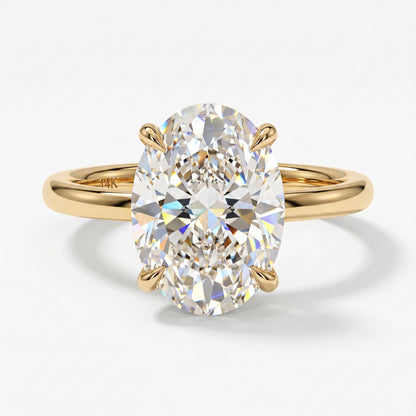 2.00ct Oval Cut Moissanite Engagement Ring