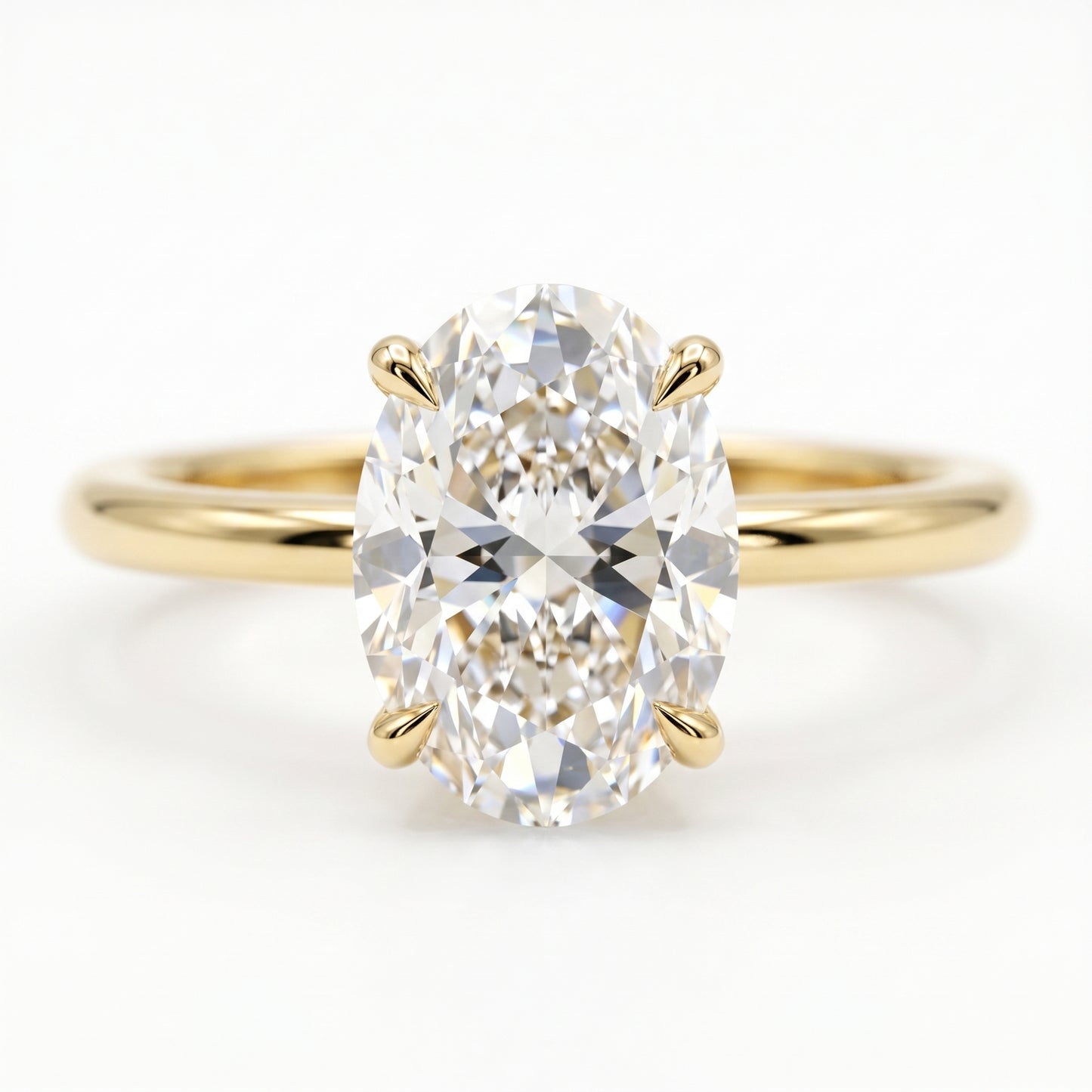 2.00ct Oval Cut Moissanite Engagement Ring