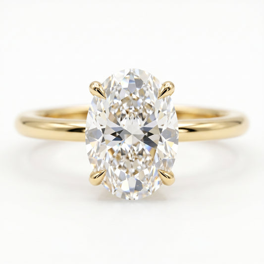 2.00ct Oval Cut Moissanite Engagement Ring