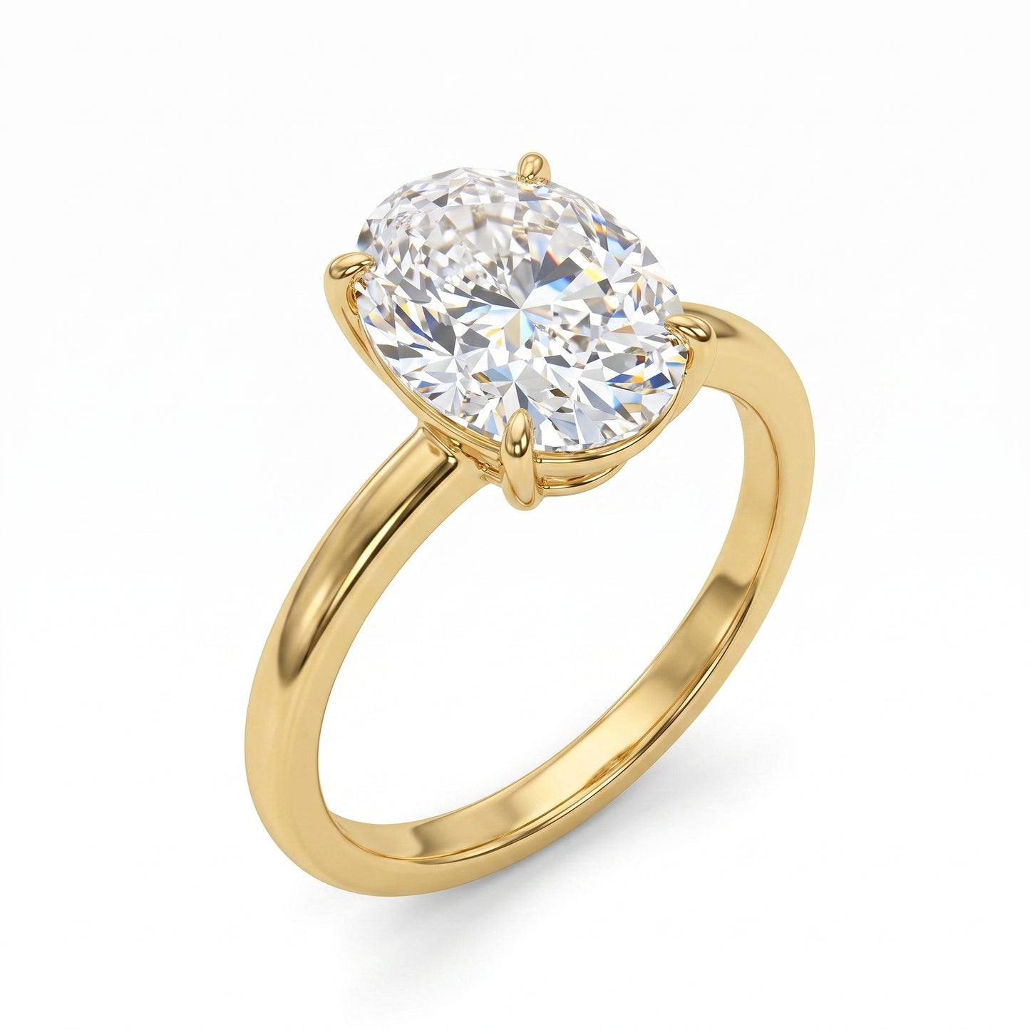 1.00ct Oval cut moissanite engagement ring