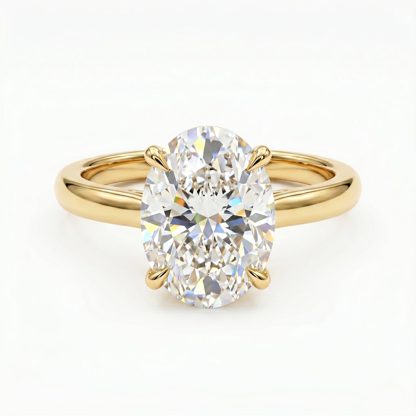 1.00ct Oval cut moissanite engagement ring