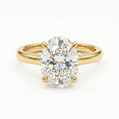 1.00ct Oval cut moissanite engagement ring