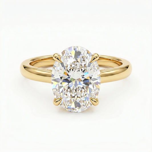 1.00ct Oval cut moissanite engagement ring