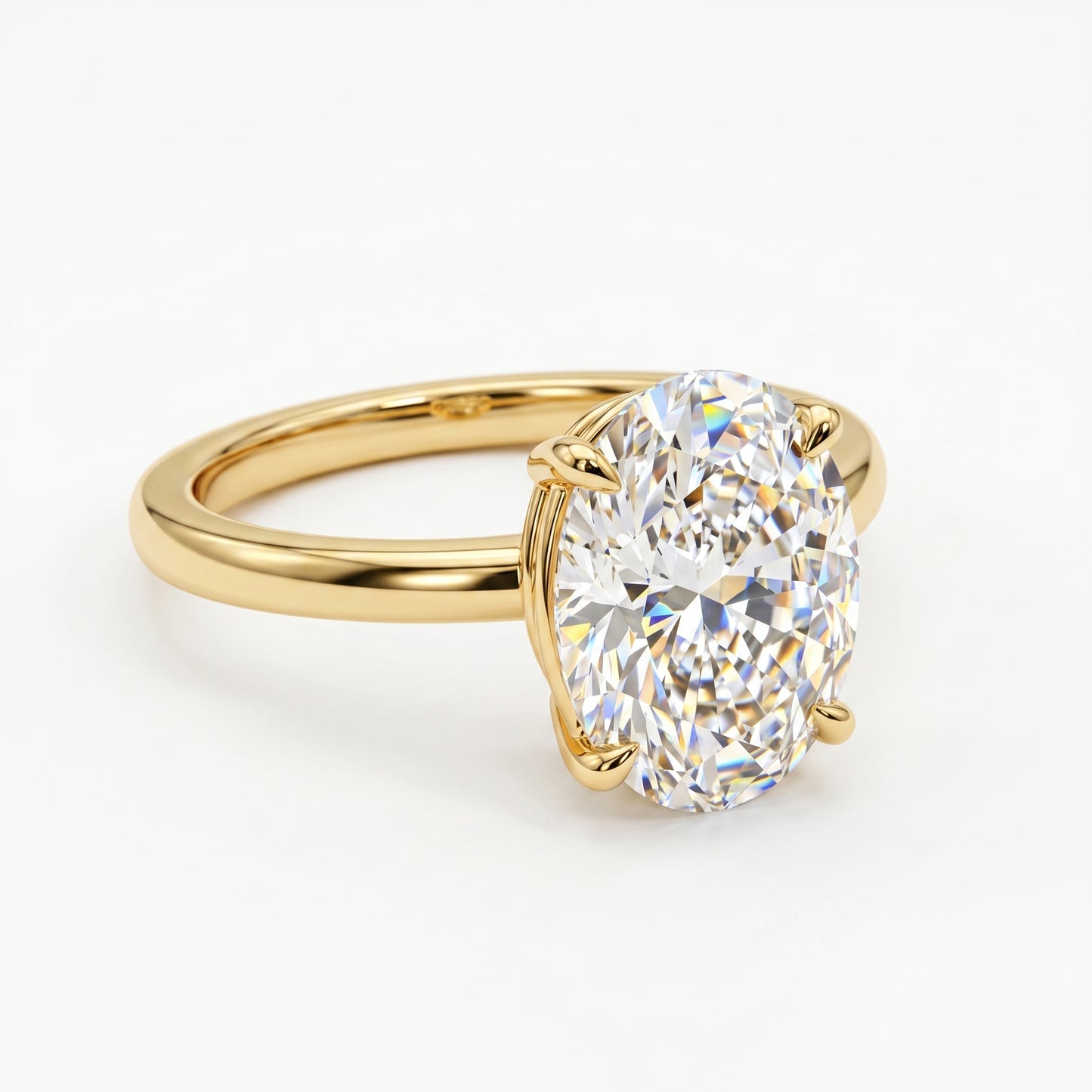 1.00ct Oval cut moissanite engagement ring