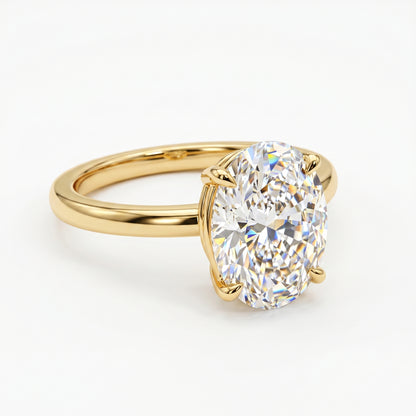 1.00ct Oval cut moissanite engagement ring