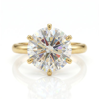 3.00ct Round cut moissanite engagement ring