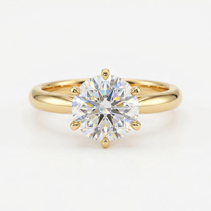 3.00ct Round cut moissanite engagement ring