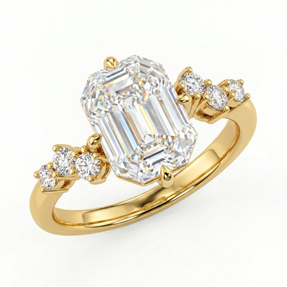 2.00Ct Emerald Cut Solitaire Engagement Ring
