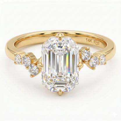 2.00Ct Emerald Cut Solitaire Engagement Ring