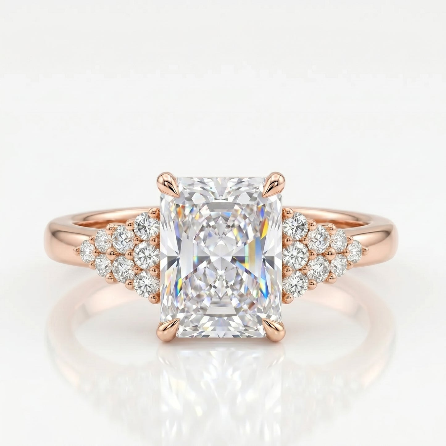 2.40 Ct Radiant Lab Grown Diamond Ring