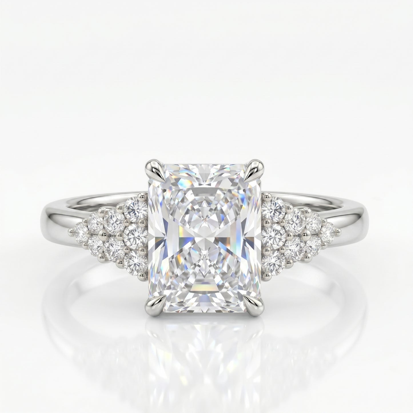 2.40 Ct Radiant Lab Grown Diamond Ring