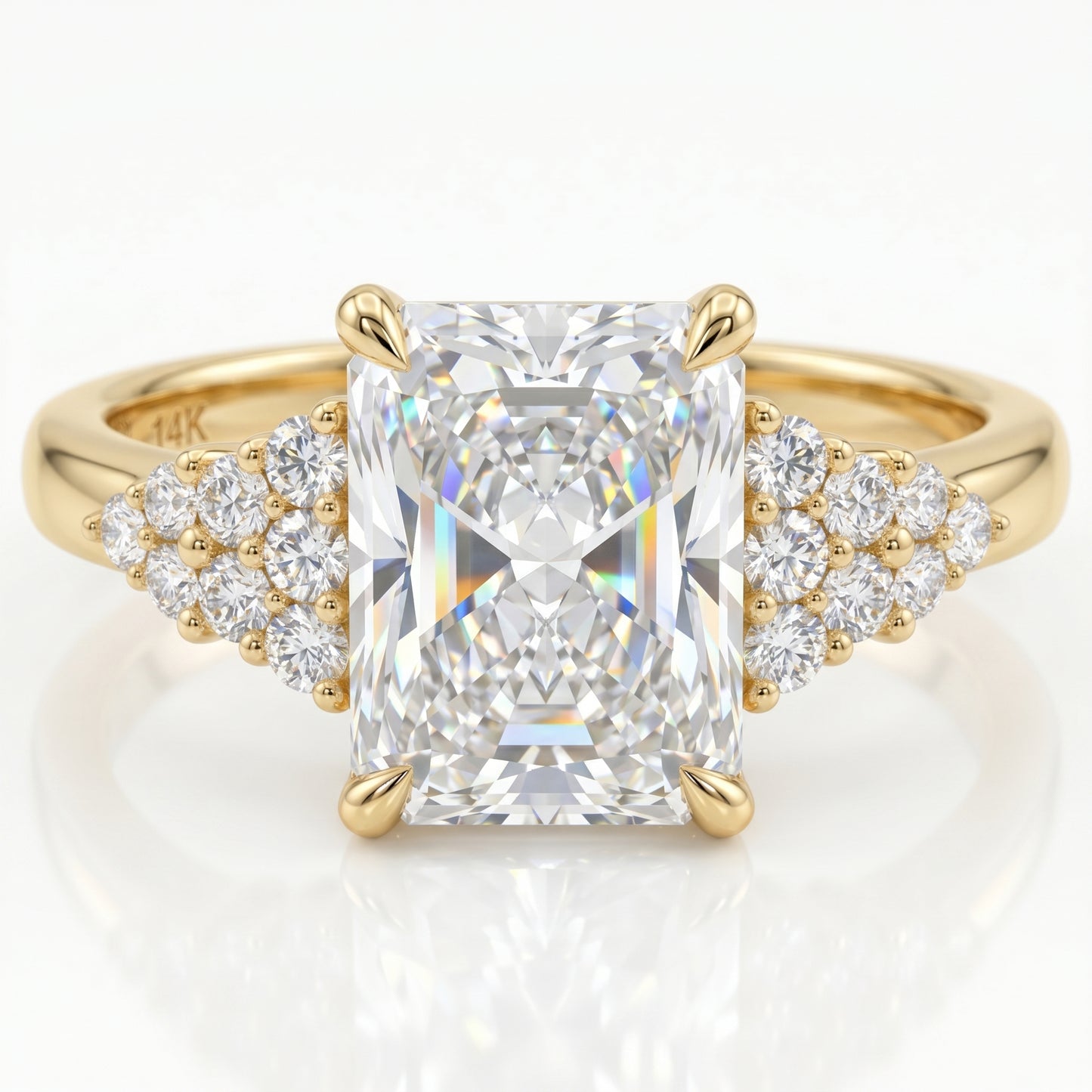 2.40 Ct Radiant Lab Grown Diamond Ring