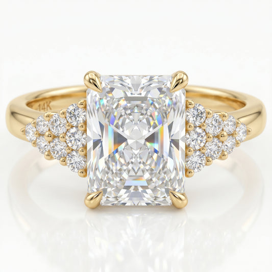 2.40 Ct Radiant Lab Grown Diamond Ring