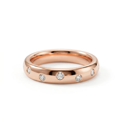 0.380ct Lab Grown Diamond Wedding Band, Flush Set Diamond Ring