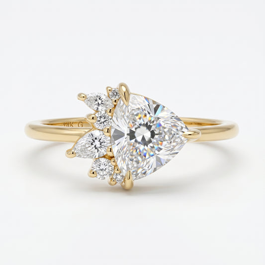 2.40 ct Trillion Cut Lab-Grown Diamond Engagement Ring