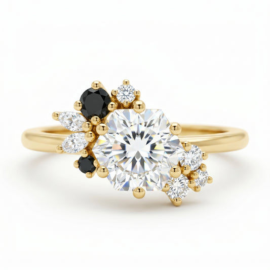 1.00ct Hexagon Cut Engagement Ring