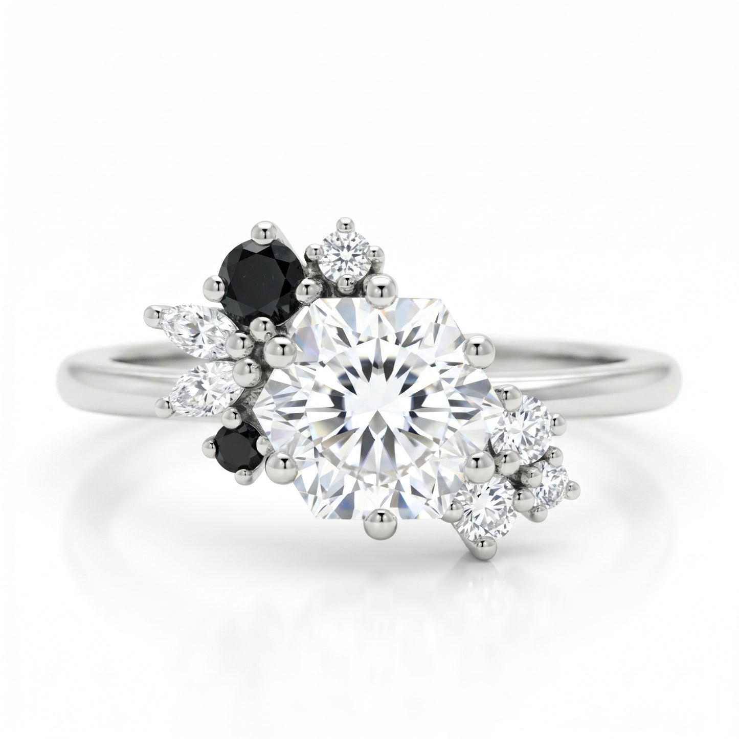 1.00ct Hexagon Cut Engagement Ring