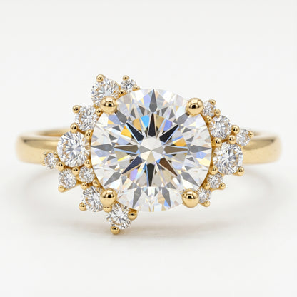 2.40 ct Round Cut Lab-Grown Diamond Halo Engagement Ring