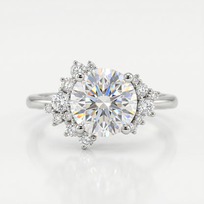 2.40 ct Round Cut Lab-Grown Diamond Halo Engagement Ring
