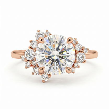 2.40 ct Round Cut Lab-Grown Diamond Halo Engagement Ring