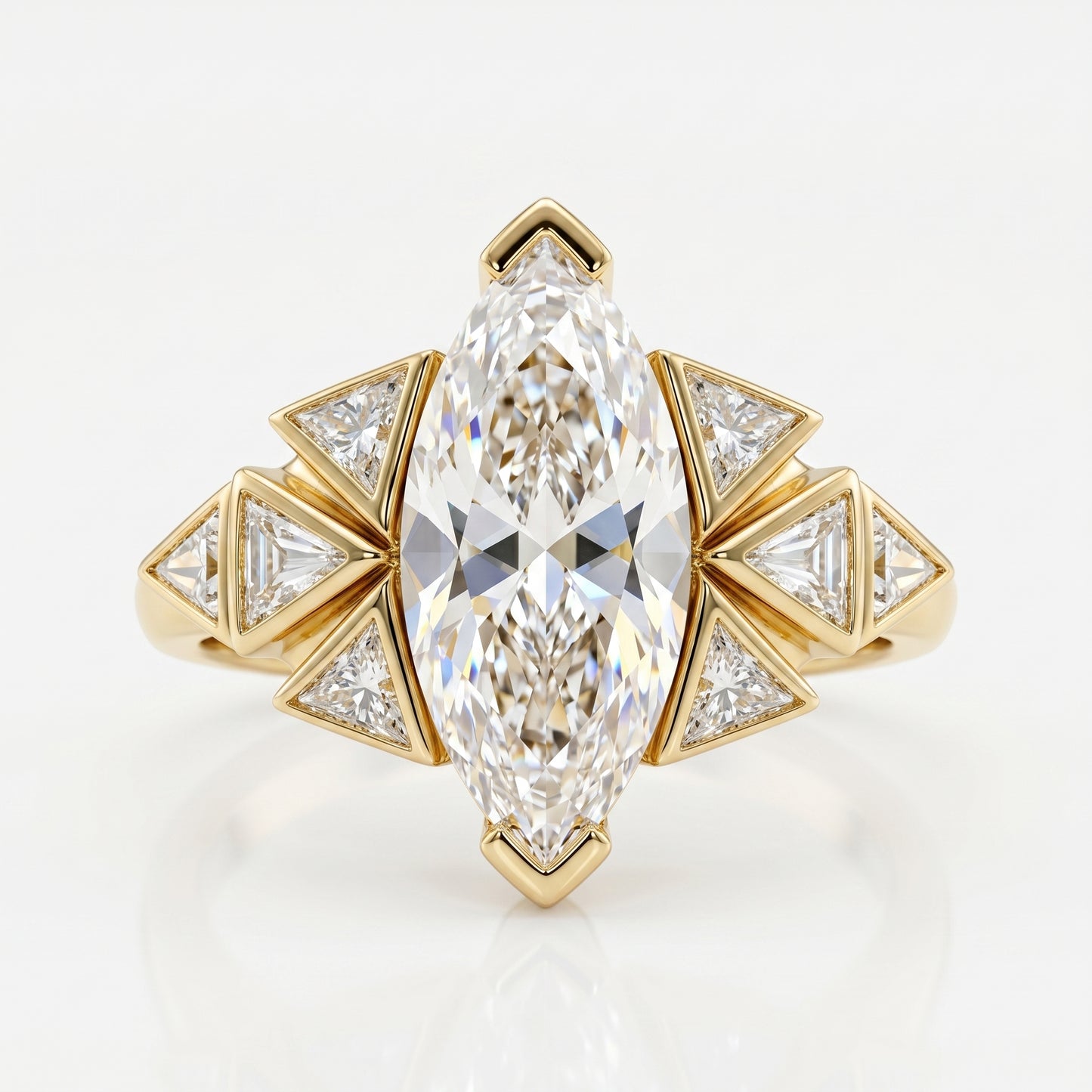 4.180ct Marquise Cut Lab-Grown Diamond Engagement Ring