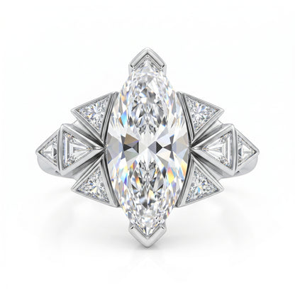 4.180ct Marquise Cut Lab-Grown Diamond Engagement Ring