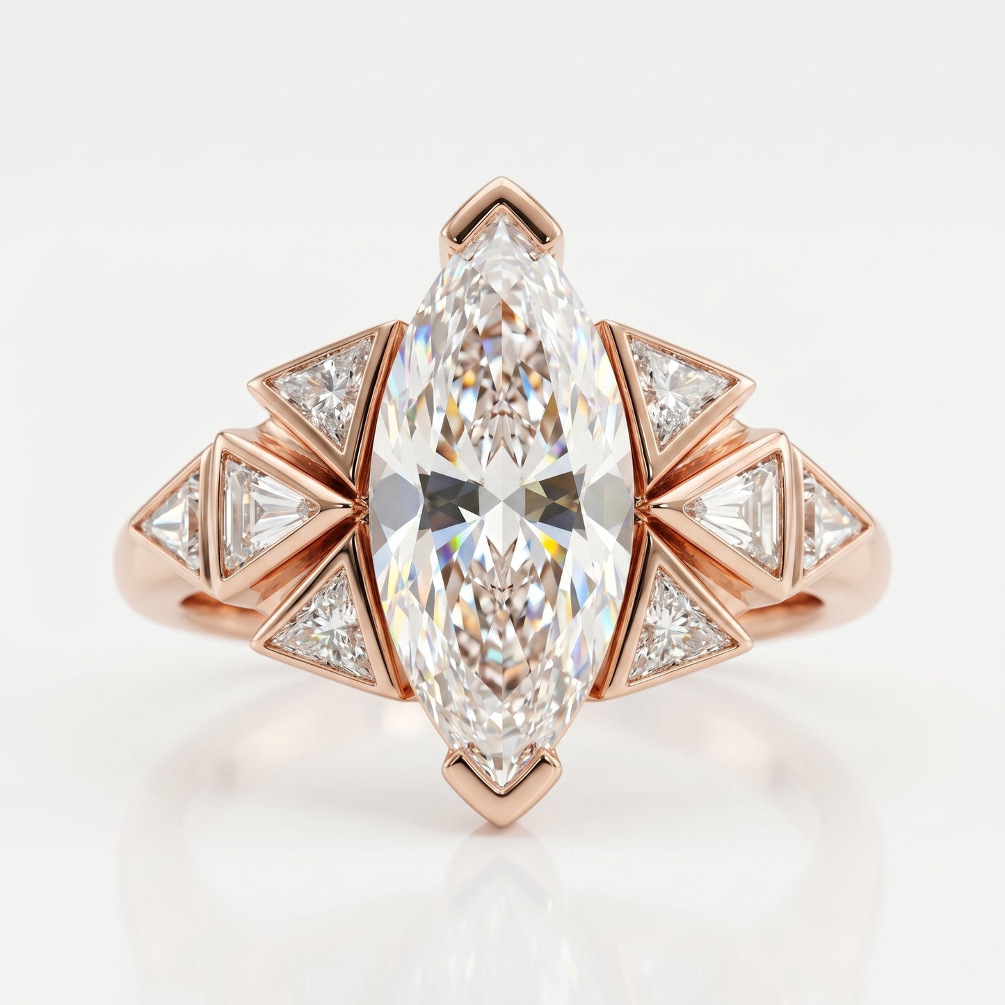 4.180ct Marquise Cut Lab-Grown Diamond Engagement Ring