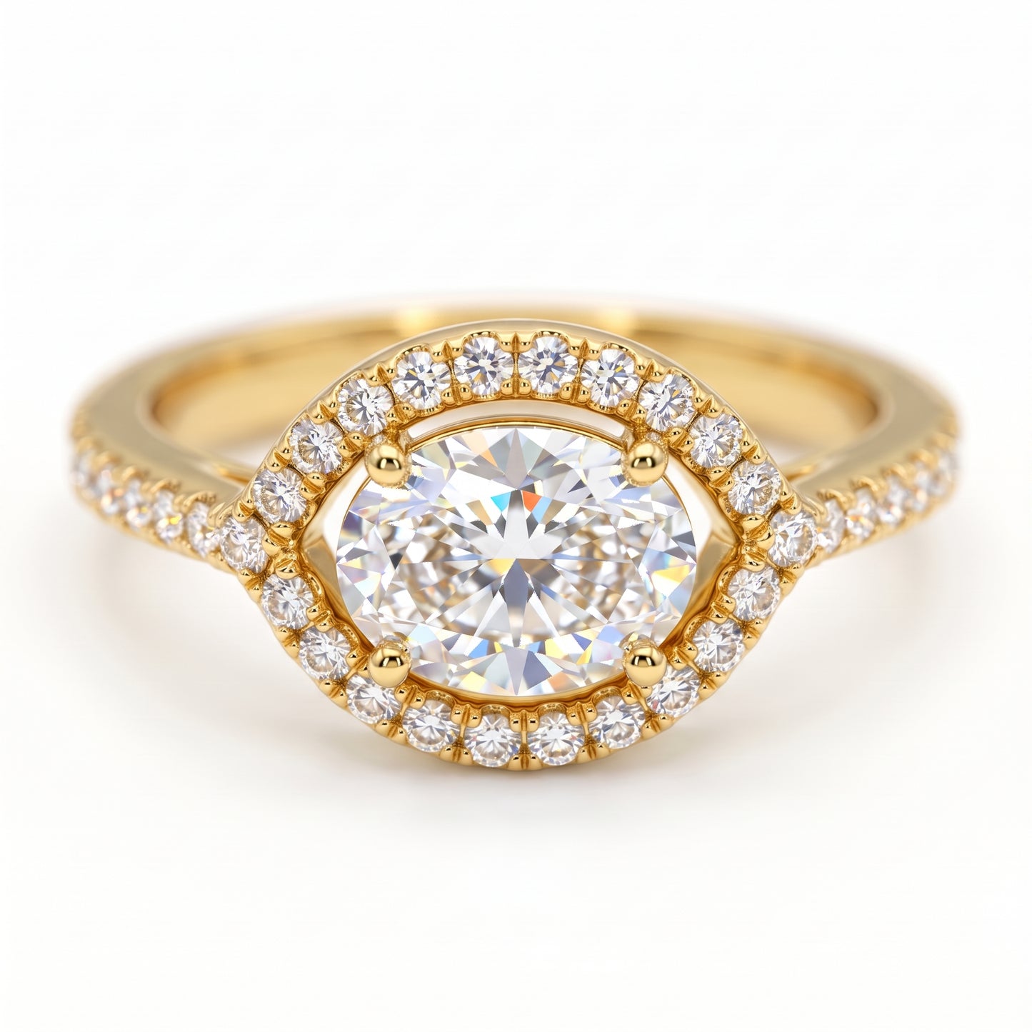 oval engagement rings with halo​

