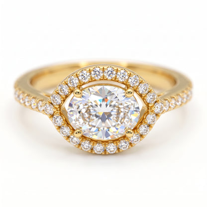 oval engagement rings with halo​

