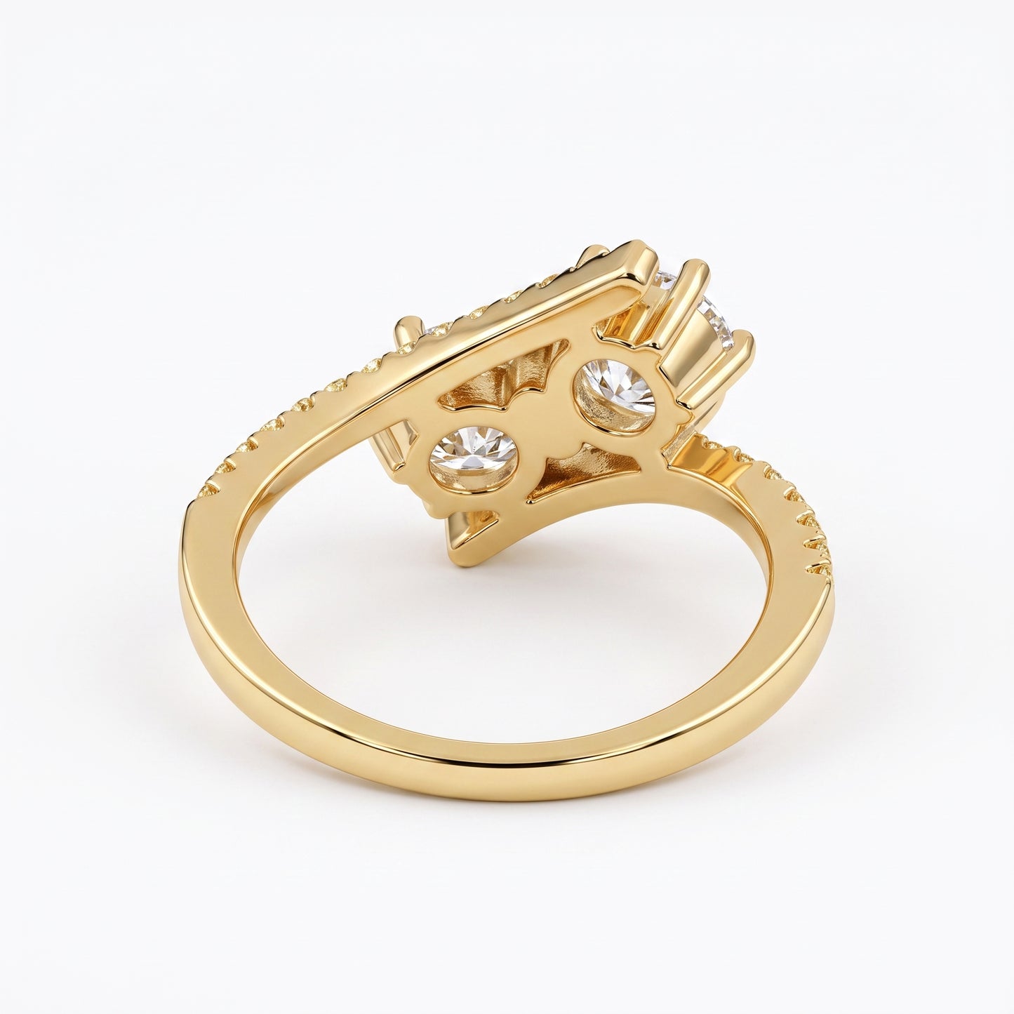 2.60 CT Two Stone Lab Grown Diamond Toi et Moi Engagement Ring