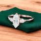 1.300 ct Vintage Marquise Lab Grown Diamond Engagement Ring