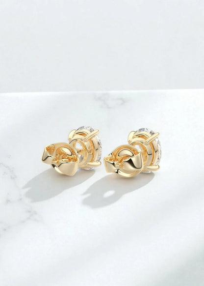4 ct Oval Lab-Grown Diamond Stud Earrings – Classic Solitaire