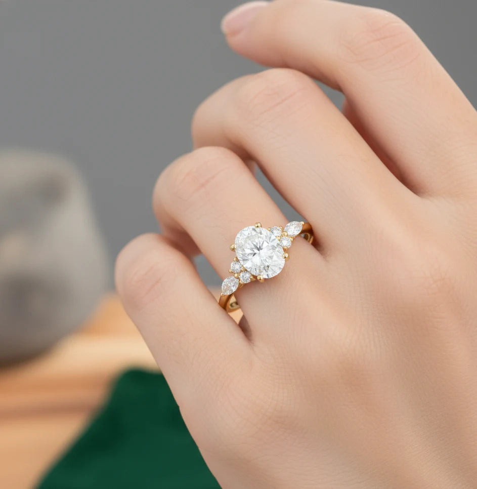 1.750ct Oval Lab Grown Diamond Engagement Ring