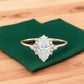 1.100 Ct Marquise Lab Diamond Ring – Vintage Art Deco Design