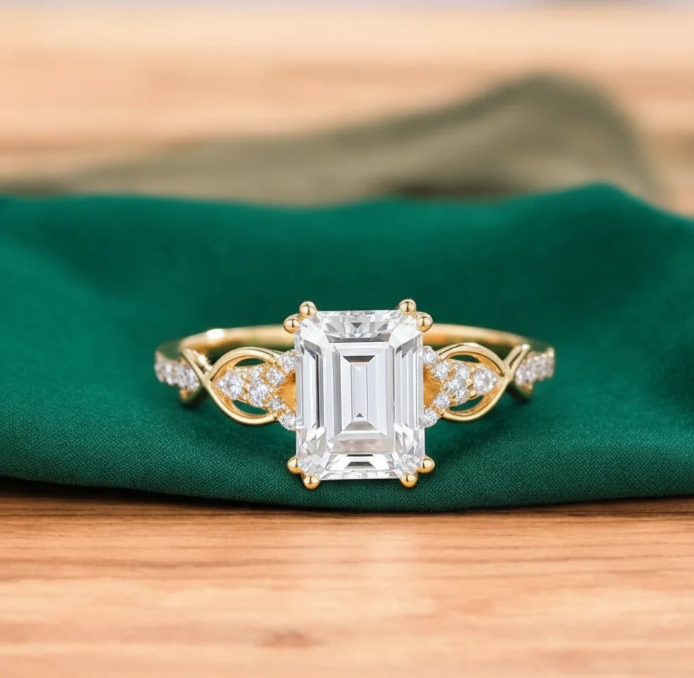 1.80 ct Emerald-Cut Lab-Grown Diamond Engagement Ring