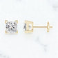 1.00ct Princess Cut Lab Diamond Studs in 14K/18K