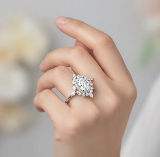 1.22 ct Oval Lab-Grown Diamond Engagement Ring – Rose Gold