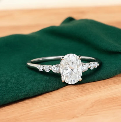 1.660CT Oval Lab Grown Diamond Engagement Ring