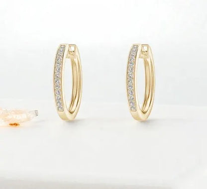 1.3 ct Pave Lab-Grown Diamond Hoop Earrings – Ethical Sparkle