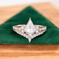 1.930 ct Kite‑Cut Lab‑Grown Diamond Engagement Ring Set