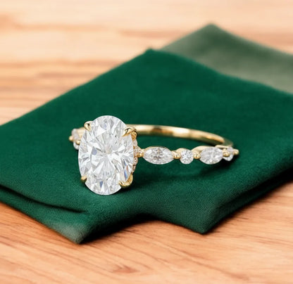 2.90 ct Oval Lab-Grown Diamond Engagement Ring