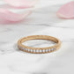 rose gold half eternity band