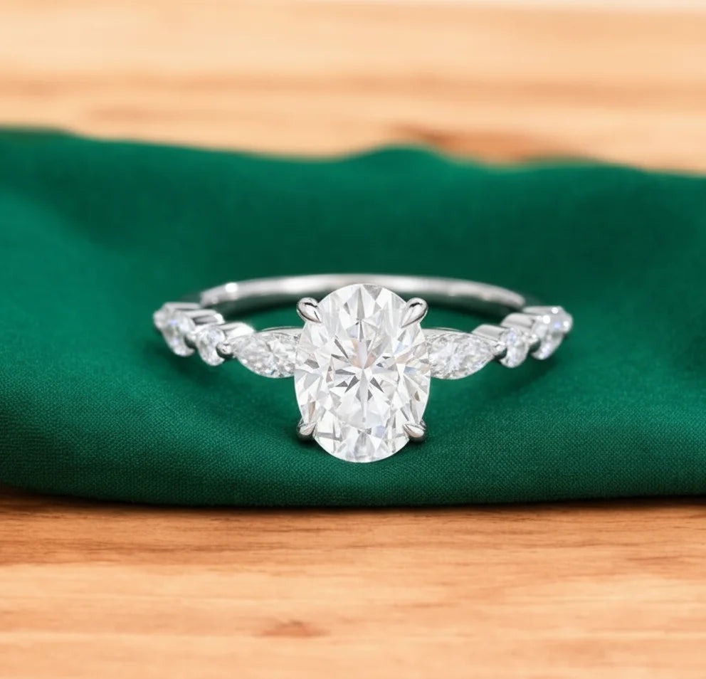 2.30 ct Oval Lab-Grown Diamond Engagement Ring